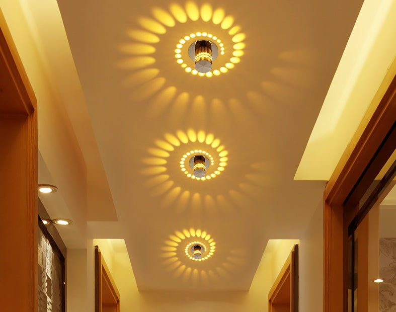 Spiral Glow LED Wall Lamp – Cozy Aesthetic Lighting